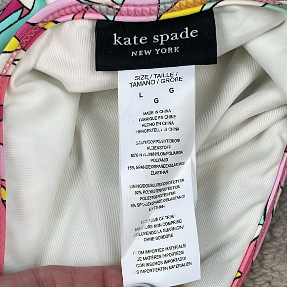 New Kate Spade Underwire Bikini Top and Bottom 2 Piece Swim Anemone Floral L - Picture 9 of 11